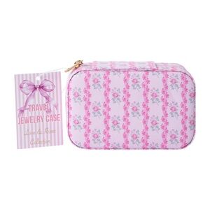 Pink Floral Travel Jewelry Case